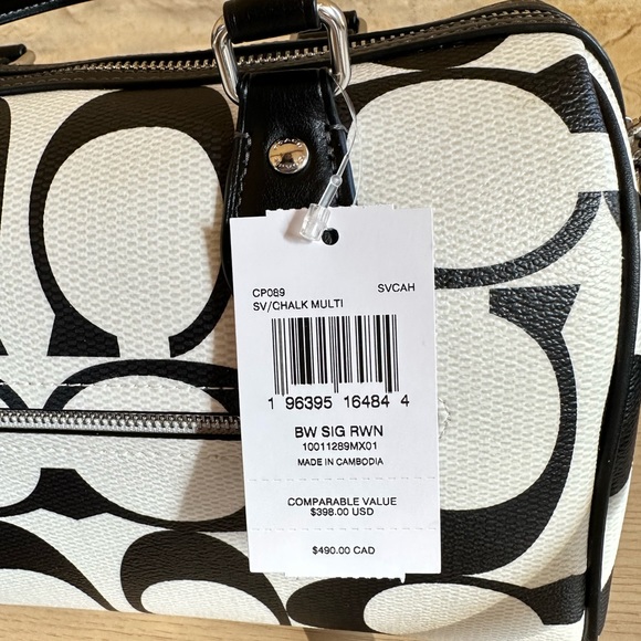 Coach Rowan Graphic black white Bold CC signature handbag&wallet NWT Authentic - Picture 7 of 12